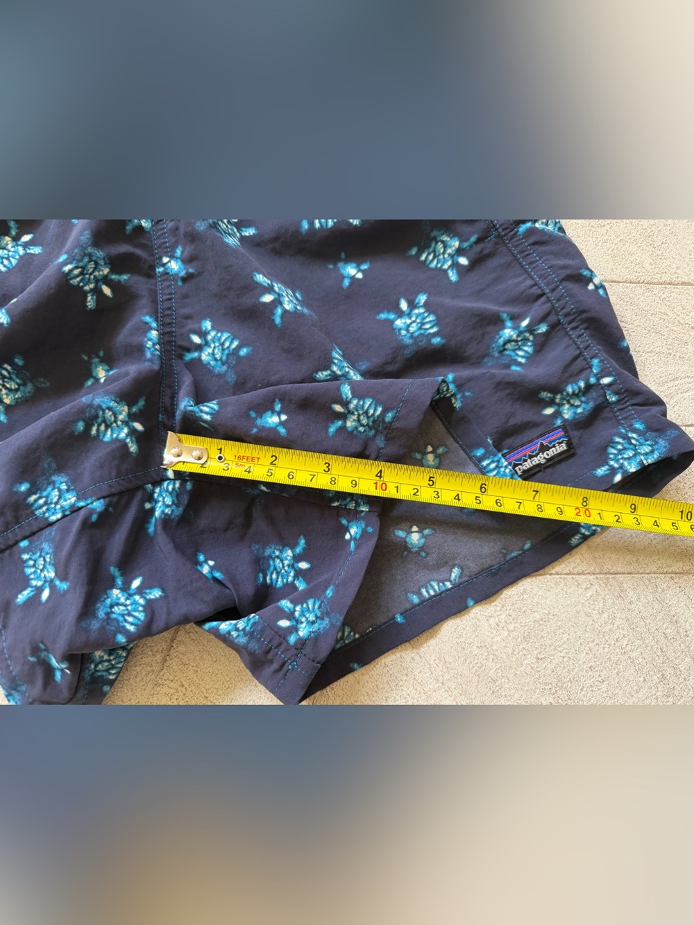 Patagonia XXS Baggies Shorts Blue Turtle Print Recycled Nylon Women’s Outdoor - Picture 10 of 10